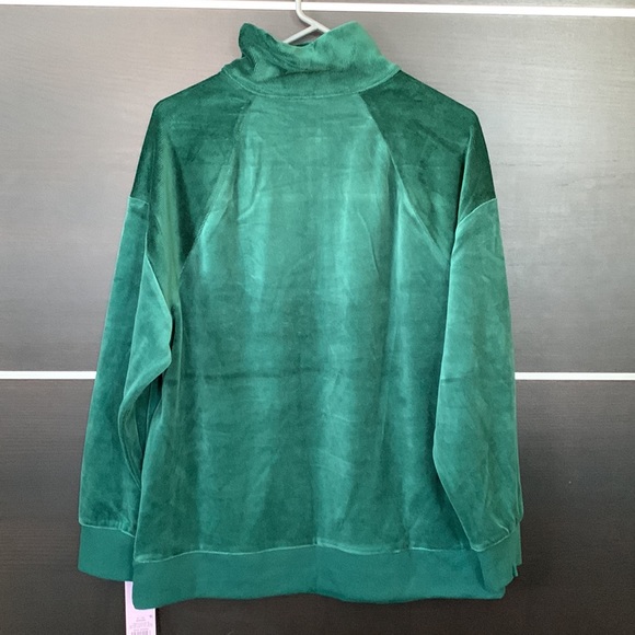 Wild Fable Women’s Green Quarter Zip Velour Top - Picture 9 of 11